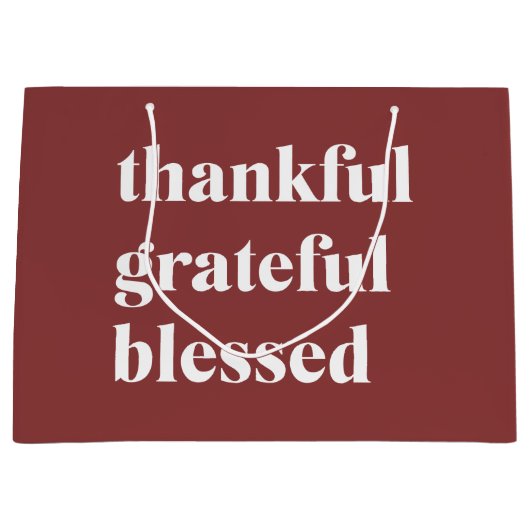 Thankful Grateful Blessed Groot Cadeauzakje (Voorkant)