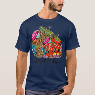Thankful Grateful Blessed Herfst Pumpkins Autumn T T-shirt