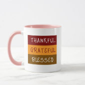 Thankful Grateful Blessed Mug (Gauche)