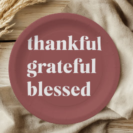 Thankful Grateful Blessed Papieren Bordje