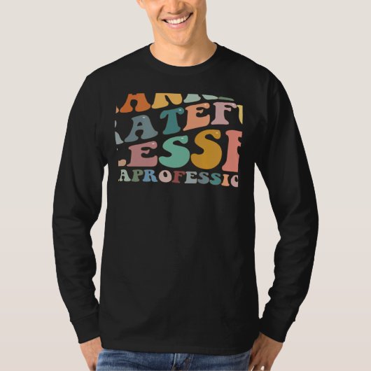 Thankful Grateful Blessed Paraprofessional Fall Th T-shirt (Voorkant)