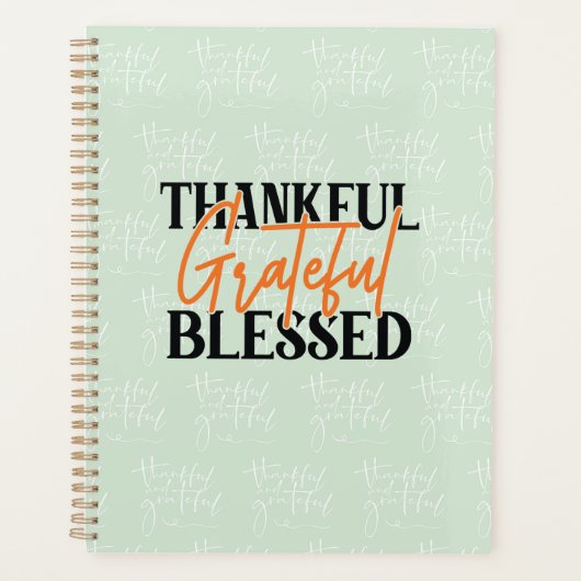 Thankful, Grateful, Blessed Planner (Voorkant)