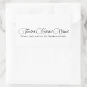 Thankful Grateful Blessed script Thanksgiving Rechthoekige Sticker (Tas)