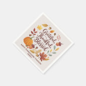 Thankful Grateful Blessed Thanksgiving Fall Servet (Hoek)