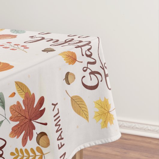 Thankful Grateful Blessed Thanksgiving Fall Tafelkleed (Voorbeeld)