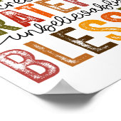 Thankful Grateful Blessed Turkey Family Happy Than Poster (Hoek)