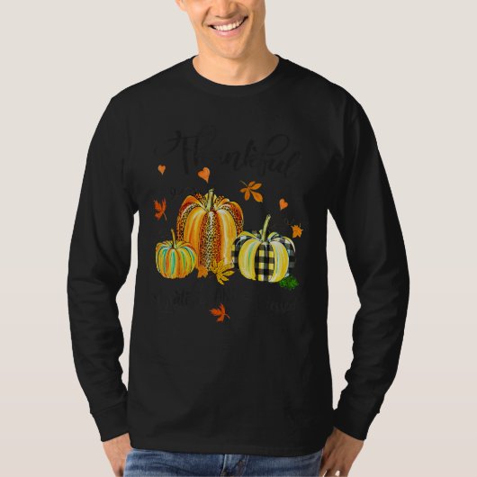 Thankful Greatful And Blessed Fall Vibes Pumpkins T-shirt (Voorkant)