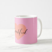 Thankful Heart Mug – Minimal Double Heart Design | (Devant droit)