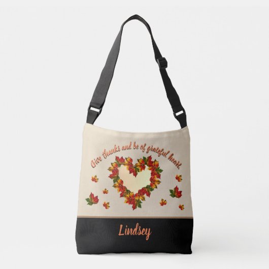 Thankful Heart Pesonalized Canvas tas (Voorkant)