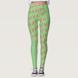 Thankful in herhaald patroon van tekst leggings