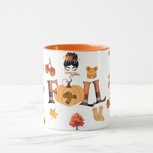 Thankful Mama Fall Mug – Cozy Autumn Pumpkin & Lea Mok (Midden)