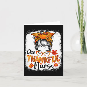 Thankful Nurse for Women Herfst Thanksgiving Nurse Kaart
