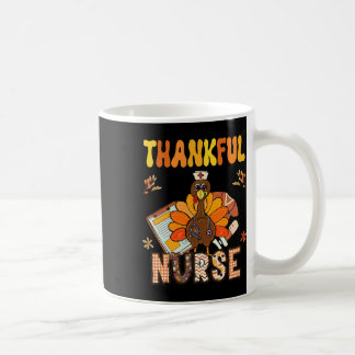 Thankful Nurse Groovy Thanksgiving Nursing Turkey Koffiemok