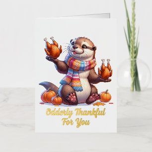Thankful Otter Folie Wenskaart