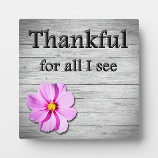 Thankful Plaque Fotoplaat (Voorkant)