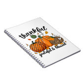 Thankful Pumpkin Grateful And Blessed Notitieboek (Rechterzijde)