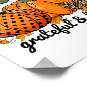 Thankful Pumpkin Grateful And Blessed Poster (Hoek)