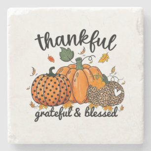 Thankful Pumpkin Grateful And Blessed Stenen Onderzetter