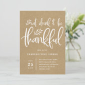 Thankful Season | Thanksgiving binnenuitnodiging Feestdagenkaart (Staand voorkant)