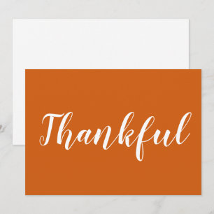 Thankful sinaasappel white script Thanksgiving car