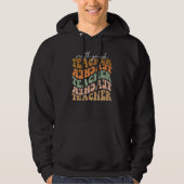 Thankful Sixth Grade Teacher Retro Fall Vibes Autu Hoodie (Voorkant)