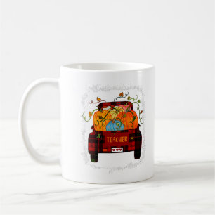 Thankful Teacher Fall Autumn Pumpkins Truck Thanks Koffiemok