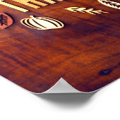 Thankful Thanksgiving Fall Leaves Pumpkin Poster (Hoek)