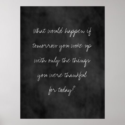 Thankful Today Chalkboard Poster (Voorkant)