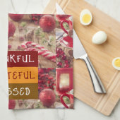 "Thankful & Twinkling: Personalized Holiday Cheer Theedoek (Quarter Fold)