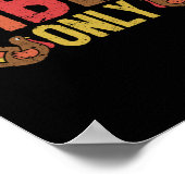 Thankful Vibes Just Funny Cute Thanksgiving Poster (Hoek)