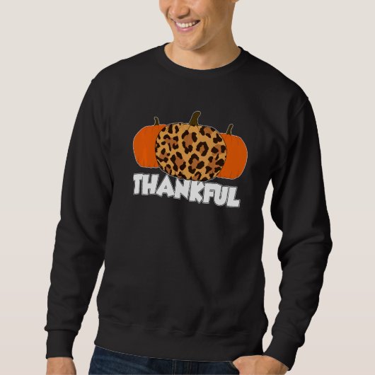 Thankfull Thanksgiving Pumpkin Leopard   Trui (Voorkant)