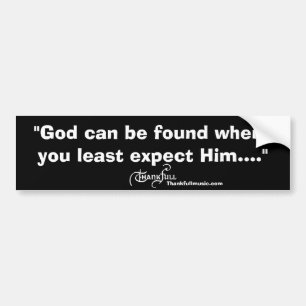 ThankfullBumper: "God kan gevonden worden.... Bumpersticker