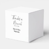 Thanks a brunch post wedding name date simple bedankdoosjes (Achterkant)