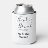 Thanks a brunch post wedding name date simple blikjeskoeler (Blikje Voorkant)