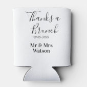 Thanks a brunch post wedding name date simple blikjeskoeler (Achterkant)
