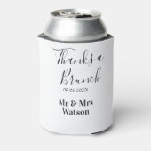 Thanks a brunch post wedding name date simple blikjeskoeler (Blikje Achterkant)