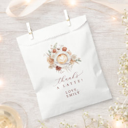 Thanks a Latte Coffee Themed Bridal Shower Favor Bedankzakje