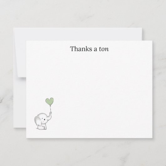 “Thanks a Ton” Thank You Note Card (Voorkant)