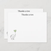 “Thanks a Ton” Thank You Note Card (Voorkant / Achterkant)