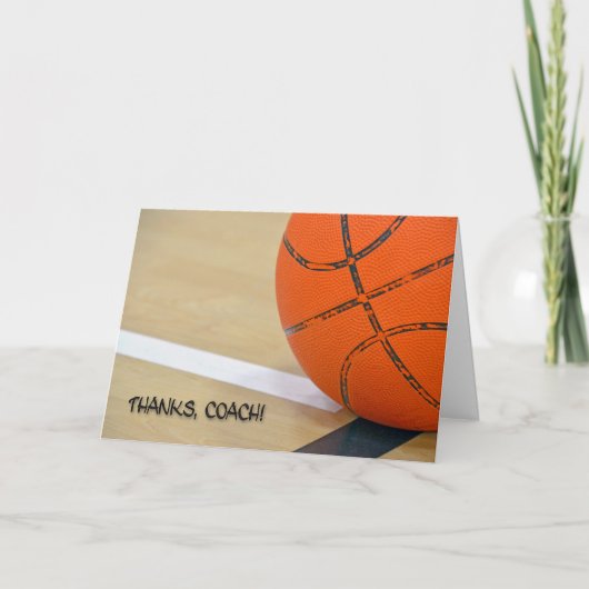 Thanks for Basketball Coach Bedankkaart (Voorkant)