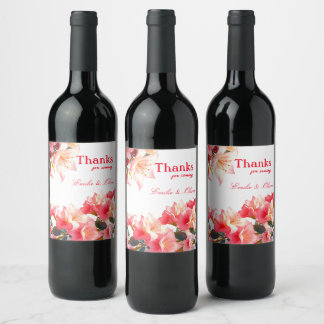 Thanks for coming and your name wijn etiket