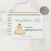Thanks for Helping Me Shine Teacher Card Notitiekaartje (Voorkant / Achterkant in situ)