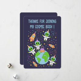 Thanks for Joining My Cosmic Birthday Bash – Space Feestdagenkaart