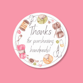 Thanks for Purchasing Handmade  Ronde Sticker