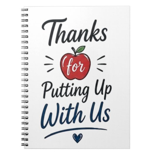 Thanks for Putting Up With Us Notitieboek (Voorkant)