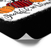 Thanksg, Herfst van Grateful en Blessed Pumpkin Poster (Hoek)