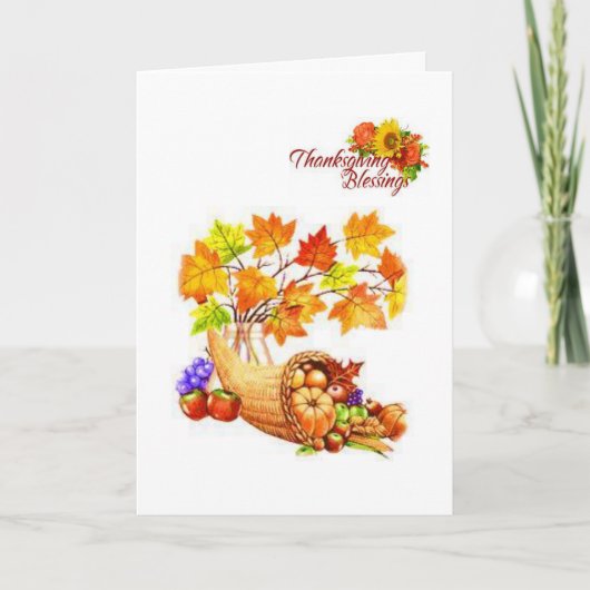 Thanksging Wenskaart Feestdagen Kaart (Voorkant)