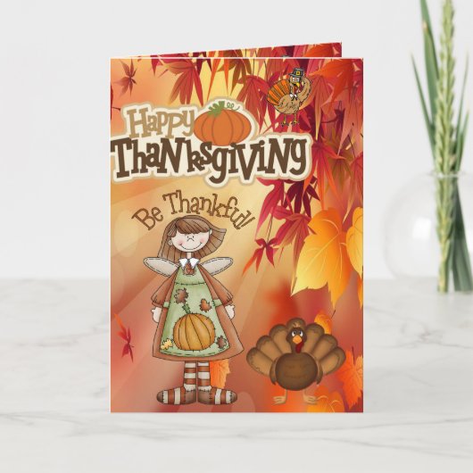 Thanksging Wenskaart Feestdagen Kaart (Voorkant)