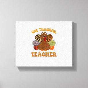 thanksgivi , leraar herfst voor vrouwen canvas afdruk