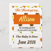 Thanksgiving 2017 Turquie Grossesse Faire-part (Devant / Derrière)